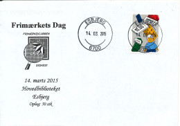 Denmark Cover Stamp's Day Esbjerg 14-3-2015 Single Franked (only Made In 50 Copies) - Lettres & Documents