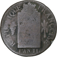 France, Louis XVI, Sol à La Balance Françoise, 1793, Strasbourg, Cuivre, TB - Sonstige & Ohne Zuordnung