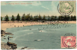 Australie - Australia - Sydney - Surf Bathing - Manly - Sydney Harbour - Carte Postale Pour Alger (Algérie) - 1914 - Lettres & Documents