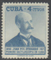 Cuba 1957 Correo 454 */MH Personaje / Juan Francisco Steegers.  - Unused Stamps