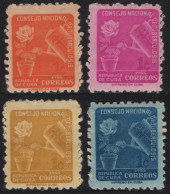 Cuba 1955 Beneficencia 24/27 */MH Consejo Nacional. (4sellos)  - Ungebraucht