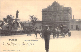 BELGIQUE - Bruxelles - Gare De Luxembourg - Nels - Carte Postale Ancienne - - Schienenverkehr - Bahnhöfe