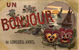 N°114836 -cpa Un Bonjour De Longueil Annel - Longueil Annel