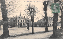 PONTACQ (Pyrénées-Atlantiques) - Place Huningue - Voyagé 1913 (2 Scans) Juliette Ramboz, 14 Rue Gossies à Pau - Pontacq