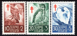 Finland - 1956 - Birds Of Prey - Anti Tuberculosis Fight - Mint Stamp Set With Charity Surcharge - Nuevos