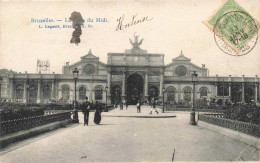 BELGIQUE - Bruxelles - La Gare Du Midi - Carte Postale Ancienne - Cercanías, Ferrocarril