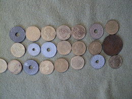 LOT DE 22 PIECES DE 10 CENTIMES DIFFERENTES. 1913 / 1998 - Vrac - Monnaies