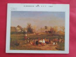 CALENDRIER ALMANACH 1987 LAVIGNE  PROVENDE DES POULES MUSEE DU LOUVRE - Big : 1981-90