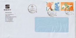 SEAT (Spanish Automobile Manufacturer), Letter (Andorra Commercial Postal ), Nice Round Cancels - Briefe U. Dokumente