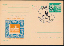 RDA - Entier Postal Repiqué / DDR - Ganzsachen P79 Zudrück SSt Leipzig 14-11-1981 - Cartes Postales Privées - Oblitérées