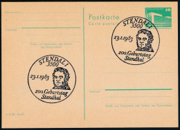 RDA - Entier Postal Repiqué / DDR - Ganzsachen P84 SSt Stendal 23-1-1983 - Cartes Postales Privées - Oblitérées