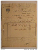 T548 / Facture Vins Et Spiritueux HENRI BESNARD 35 Rue De Bécanne à L'AIGLE - Orne - Invoices