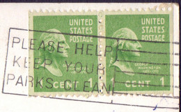 USA - WASHINGTON In PAIR - PLEASE HELP KEEP  YOUR PARKS CLEAN - CHICAGO - 1954 - 2. 1941-80