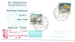 2364p: 40. Jahrestag Postflug Berlin- Prag- Wien Lufthansa/ Aua 1967 - Posta Aerea