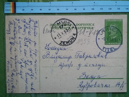 KOV 27-3 - CARTE POSTALE, POSTCARD, YUGOSLAVIA, SERBIA, TRAVEL 1953, ZEMUN - TITEL - Covers & Documents