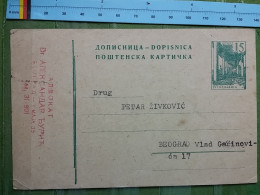 KOV 27-7 - CARTE POSTALE, POSTCARD, YUGOSLAVIA,  - Covers & Documents