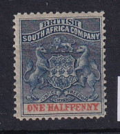 Rhodesia - BSAC: 1892/94   Arms    SG18     ½d   Dull Blue & Vermilion   MH   - Other & Unclassified