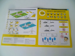 2023 Latest ! Airlines SCOOT AIRBUS A321 NEO SAFETY CARD (#8) - Safety Cards