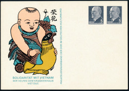 RDA - Entier Postal Privé / DDR - Ganzsachen Mi.Nr. PP 12 B1/003 ** Solidarität Vietnam - Cartoline Private - Nuovi