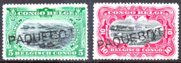 Timbres - Congo Belge - COB 54/63 - Annulé Griffe Paquebot - Abarten Und Kuriositäten