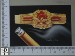 POSTCARD  - BOCK Y CA - BAGUE DE CIGARE - 2 SCANS  - (Nº57218) - Tabac