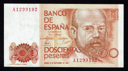 BILLETE 200 PESETAS 1980 SERIE A - XF/SUP/EBC - Otros & Sin Clasificación