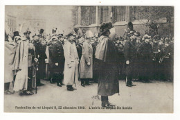 Funérailles Du Roi Léopold II, 22 Décembre 1909.  L'entrée Du Corps à Ste Gudule. - Funeral