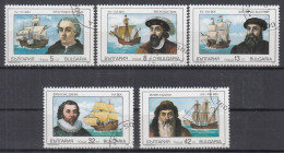 Action !! SALE !! 50 % OFF !! ⁕ Bulgaria 1990 ⁕ Explorers / Famous Sailors Mi.3814-3819 ⁕ 5v Used - Oblitérés