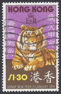 HONG KONG 1974 - Yvert 286° - Tigre | - Usados