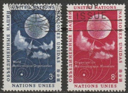 UNO New York 1957 Mi-Nr.55 - 56 O Gestempelt WMO ( 4136/2) Günstiger Versand - Used Stamps