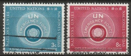 UNO New York 1957 Mi-Nr.57 - 58 O Gestempelt WMO ( 4136/3) Günstiger Versand - Used Stamps