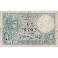 France, 10 Francs, Minerve, 1932, Y.66862, TB, Fayette:6.16, KM:73d - 10 F 1916-1942 ''Minerve''