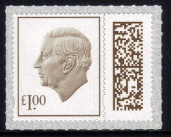 GB 2023 KC 3rd £1 Brown Barcoded Machin Umm MAIL ( 1390 ) - Unused Stamps