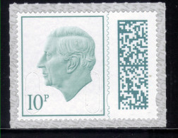 GB 2023 KC 3rd 10p Blue Green Barcoded Machin Umm MAIL ( 1330 ) - Neufs