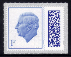 GB 2023 KC 3rd 1p Blue Barcoded Machin Umm MAIL ( M680 ) - Unused Stamps