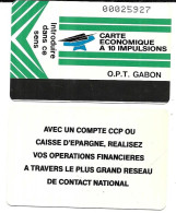 @+ Gabon - 10U Autelca - Verso CCP - Ref : Gab-10 - Gabun