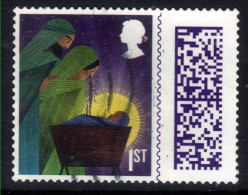 GB 2022 QE2 1st Christmas Barcode Holy Family Used SG 4733 ( M1163 ) - Used Stamps