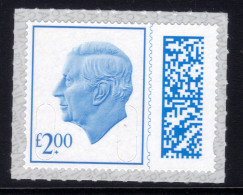 GB 2023 KC 3rd £2 Bright Blue Barcode Machin M23L Umm  ( L1449 ) - Nuovi