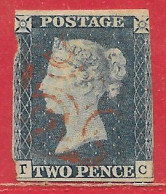 Grande-Bretagne N°2 2p Bleu (petite Couronne) 1840 O - Used Stamps