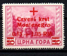 1944 - Italia - Occupazione Tedesca Del Montenegro 22 Croce Rossa Soprastampati  ------- - Occ. Allemande: Montenegro