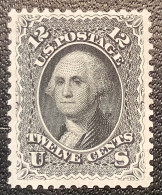 US Scott 69 VF Unused(*)1861 12c Black Washington, A Fresh And Well Centered Stamp, Signed Scheller (États-Unis USA SUP. - Nuovi