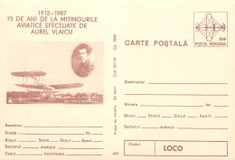 Romania Intreg Postal 75 De La Zborul Lui Aurel Vlaicu - Cartas & Documentos