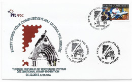 2011   - TRNC NATIONAL EXHIBITION - SPECIAL CACHE - FDC - Lettres & Documents