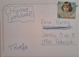 FINLAND.. POSTCARD WITH STAMP ..PAST MAIL..MERRY CHRISTMAS! - Covers & Documents