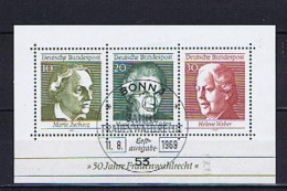 BRD (West) Germany 1969: Michel Block 5 Gestempelt / SSt, Used With Special Cancellation - 1959-1980