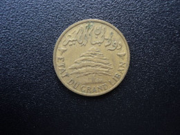 LIBAN SOUS MANDAT FRANÇAIS * : 5 PIASTRES  1936  G.30 / KM 5.2    SUP - Liban