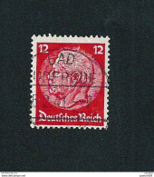 490  Maréchal Hindembourg  Timbre  ALLEMAGNE 1932 Oblitéré Reich  Variété Mèche Rebelle - Errors & Oddities