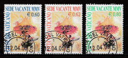 Vatican 2005 : Timbres Yvert & Tellier N° 1374 - 1375 Et 1376 Oblitérés. - Oblitérés
