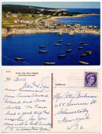Canada 1958 Postcard Cape Breton, Nova Scotia - Neil's Harbour, Aerial View; Scott 340 - 4c. QEII - Cape Breton