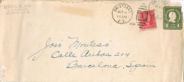 52330. Entero Postal Aereo CRISTOBAL ( Zona Canal) USA 1934. Gride 1 To Spain - 1921-40